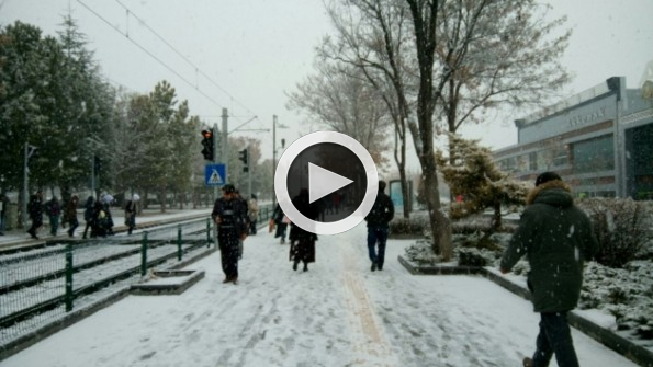 Konya’da yoğun kar yağışı