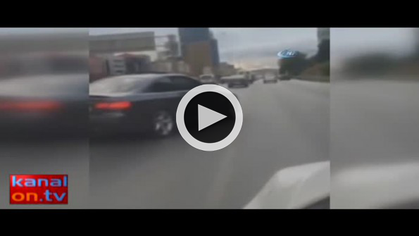 E-5’te trafiğin ortasında drift yaptı