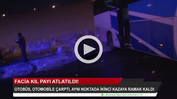 Konya’da facianın eşiğinden dönüldü! Yolcu otobüsünün son anda durduğu o anlar