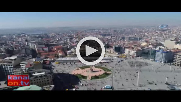 Taksim Camii yükseliyor... Son durum havadan görüntülendi