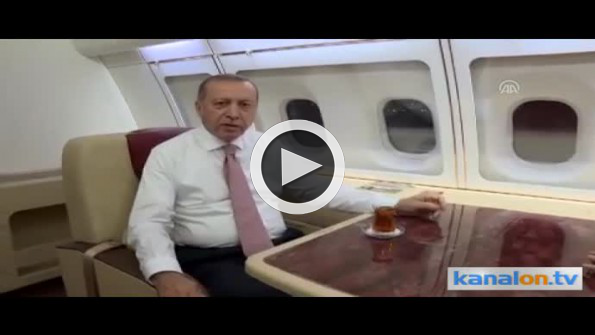 Cumhurbaşkanı Erdoğan’dan uçakta “ramazan ayı“ mesajı