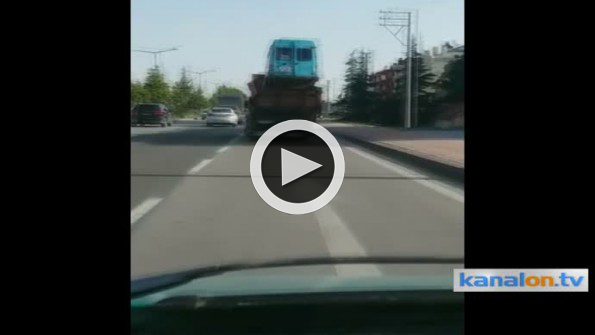 Konya trafiğinde ilginç manzara!